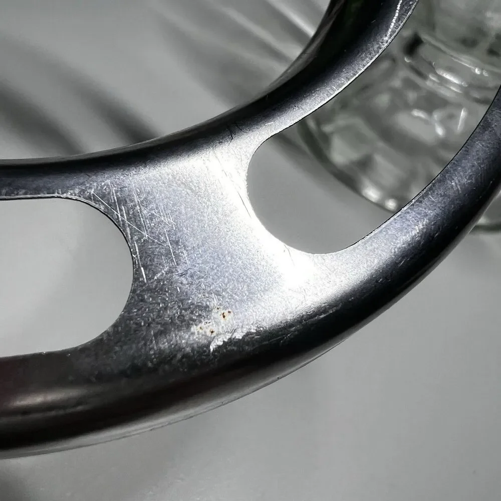 Vintage Bloomfield Stainless Steel 3766 Insert Ring & Glass Shrimp Cocktail Bowl